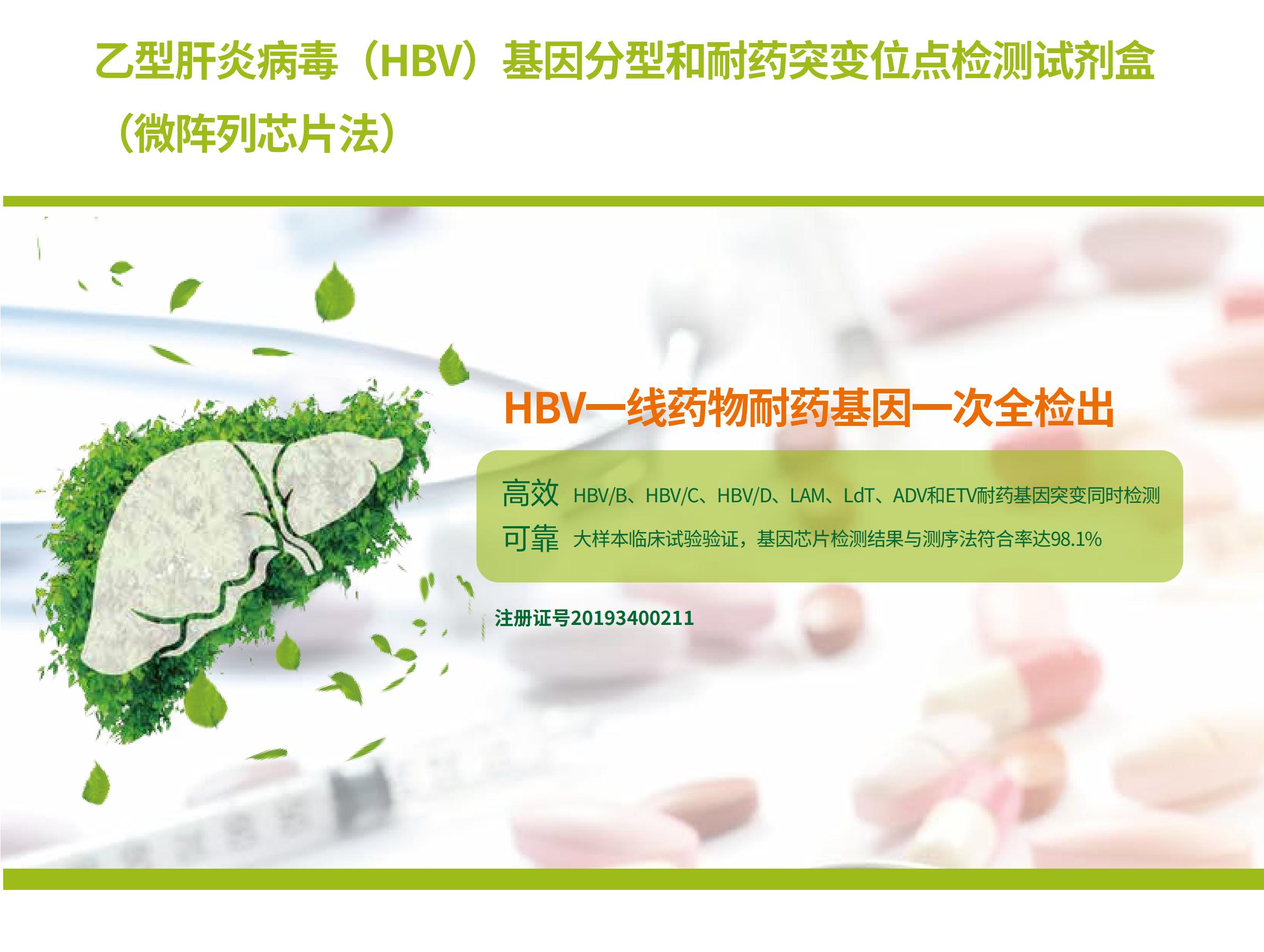 乙型肝炎病毒(HBV)基因分型和耐藥突變位點(diǎn)檢測(cè)試劑盒 (微陣列芯片法)